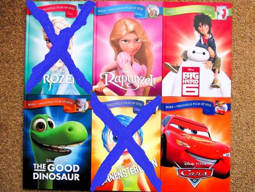Disney Sprookjes-reeks: 4x Boek [HC] + Originele film op DVD, Boeken, Kinderboeken | Jeugd | onder 10 jaar, Zo goed als nieuw