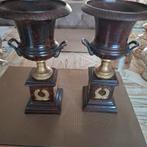 2 x gecaputuneerde bronzen empire louvre vazen, Ophalen of Verzenden