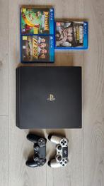 PS4 pro console met 3 spellen en 2 controllers, Spelcomputers en Games, Spelcomputers | Sony PlayStation 4, Met games, Met 2 controllers