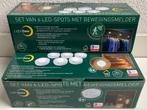 LightZone LED spots met bewegingsmelder (12x,ca.Ø8cm|sensor), Ophalen of Verzenden, Zo goed als nieuw, LED / Multifunctioneel