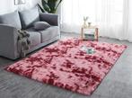 Rood Rechthoekig Hoogpolig Vloerkleed / Kleed Tapijt Mat, Huis en Inrichting, Stoffering | Tapijten en Kleden, Verzenden, Nieuw