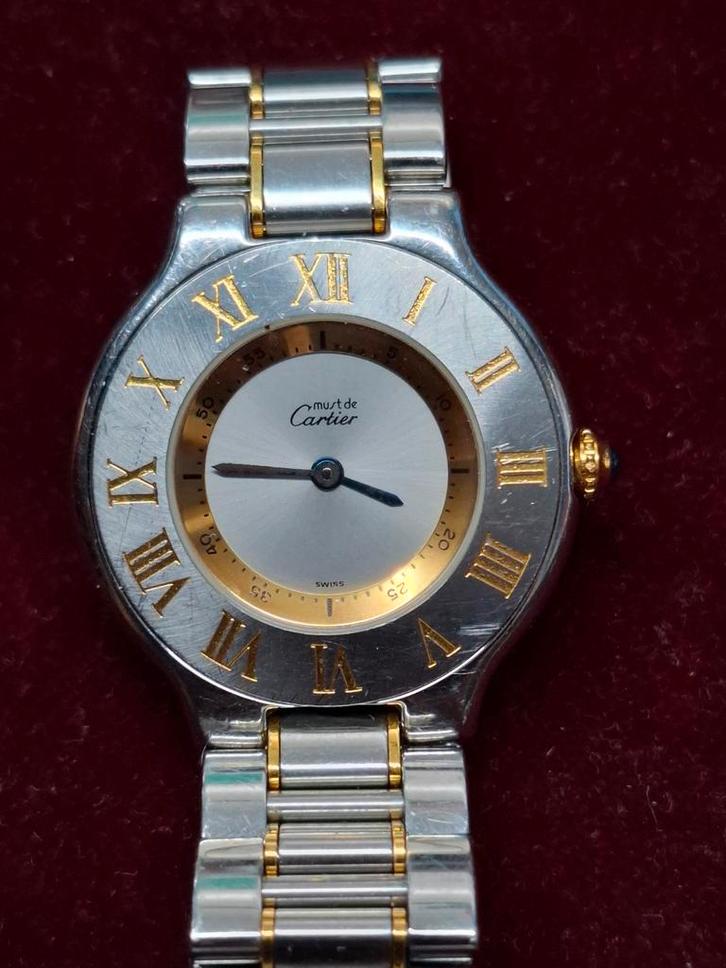 Cartier Must de Cartier 21 Dameshorloge, Antiek en Kunst, Antiek | Klokken, Ophalen of Verzenden