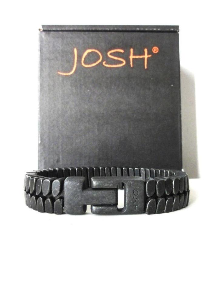 Nieuwe Josh heren armband, Sieraden, Tassen en Uiterlijk, Armbanden, Nieuw, Leer, Zilver, Verzenden