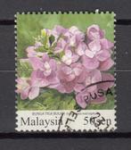 Malaysia met een bloem roze bloem, Postzegels en Munten, Verzenden, Zuid-Azië, Gestempeld