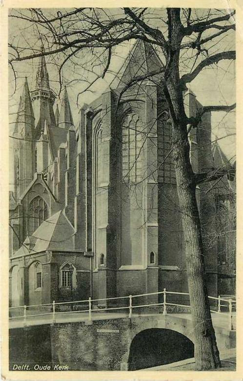 (300-400-035) Delft Oude Kerk, Verzamelen, Ansichtkaarten | Nederland, Zuid-Holland, Verzenden