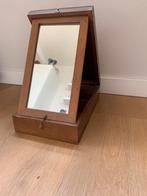 Vintage spiegel in houten doos (30x18 cm), Minder dan 100 cm, Minder dan 50 cm, Gebruikt, Ophalen