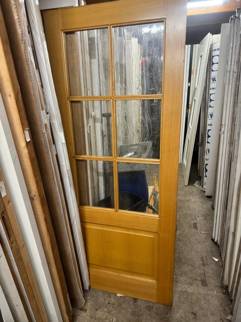 verschillende stompe paneeldeuren 83x201.5 cm met glas