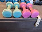 Rubberen dumbells 3 en 4 kg gewichten, Sport en Fitness, Ophalen of Verzenden