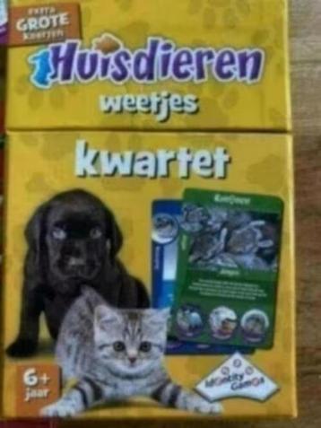 Kwartet huisdieren weetjes ( extra grote kaarten) beschikbaar voor biedingen