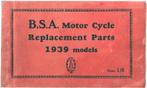 BSA 1939 Parts List C10 11 B21 23 24 25 28 M20 21 22 23 24, Verzenden, Overige merken