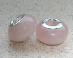 Bedel met rozenkwarts, Want 18 Hoogvliet, Adorabeads, Nieuw, 4 bedels of meer