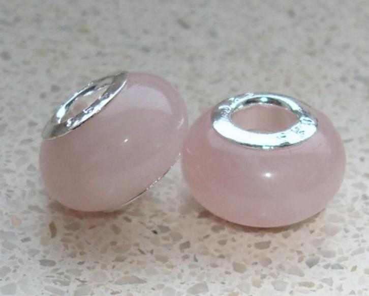 Bedel met rozenkwarts, Sieraden, Tassen en Uiterlijk, Bedels, Nieuw, Overige merken, Edelsteen, 4 bedels of meer, Ophalen of Verzenden