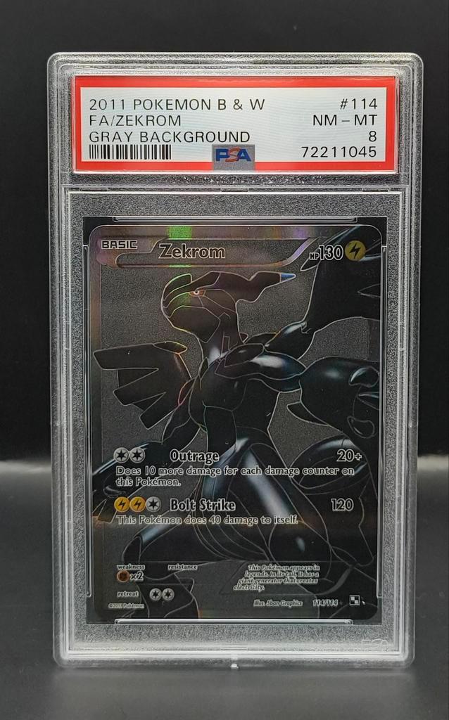 Zekrom BLW 114 PSA 8, Hobby en Vrije tijd, Verzamelkaartspellen | Pokémon, Zo goed als nieuw, Ophalen of Verzenden