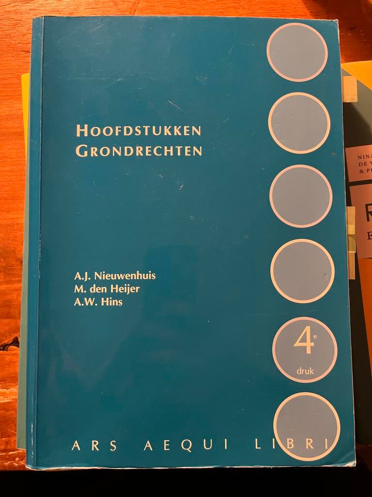 Hoofdstukken Grondrechten - 4e druk, Boeken, Studieboeken en Cursussen, Ophalen of Verzenden, Gamma, Gelezen, WO