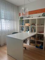 Witte, open Ikea Kallax kast incl bureau en -stoel, Huis en Inrichting, Bureaus, Ophalen, Gebruikt