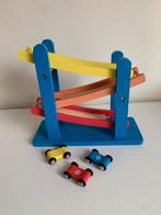 Houten Racebaan met Autootjes, Ophalen of Verzenden, Zo goed als nieuw