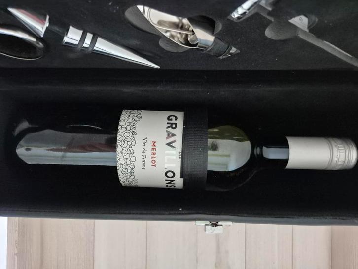 Wijnfles in luxe koffer - Leuk cadeau!, Verzamelen, Wijnen, Ophalen