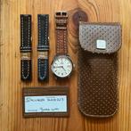 Herenhorloge Yema 2023 goede staat YEAU016/XU TO205686, Overige merken, Leer, Staal, Verzenden