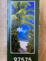 Fotobehang (deurbehang) palmen en strand 90x200cm, Minder dan 10 m², Ophalen of Verzenden, Foto