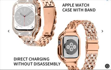 Apple watch series 9  41mm stainless metalen band rose/goud beschikbaar voor biedingen