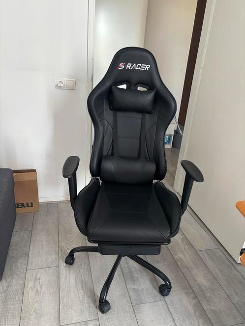Gaming Bureaustoel Zwart, Huis en Inrichting, Bureaustoelen, Gebruikt, Bureaustoel, Zwart, Gaming bureaustoel, Ophalen