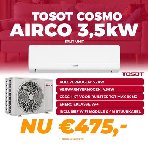 Tosot Cosmo 3,5 kW Split Unit Airco - Incl. WiFi module, Huis en Inrichting, Woonaccessoires | Overige, Nieuw, Ophalen