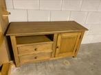 Massief eiken meubel met boekenplank, 100 tot 150 cm, Eikenhout, Ophalen of Verzenden, Zo goed als nieuw