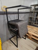 2 Industriële Antraciet Stoelen - Ruilen voor Speelgoedje, Huis en Inrichting, Stoelen, Gebruikt, Twee, Zwart, Ophalen of Verzenden