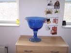 blauwe vaas afmeting: ca 34 cm diameter en 35 cm hoog, Huis en Inrichting, Woonaccessoires | Vazen, Minder dan 50 cm, Glas, Blauw