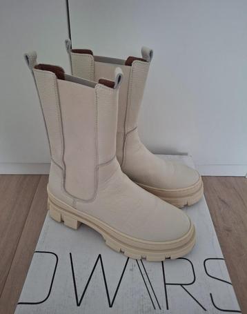 Dwrs label leer chelsey boots laarzen maat 38 off white Hamm beschikbaar voor biedingen