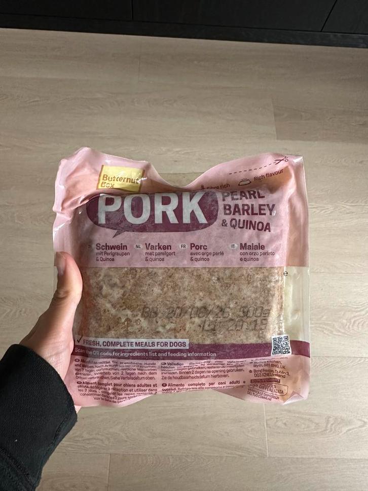 28 x 500 gram vers gekookt vlees pork / varken Butternutbox, Dieren en Toebehoren, Dierenvoeding, Hond, Ophalen of Verzenden