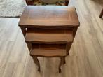 Miniset tafeltjes noten hout 3 stuks, Ophalen