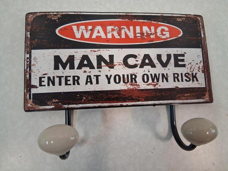 MAN CAVE kapstok, Huis en Inrichting, Woonaccessoires | Kapstokken, Nieuw, Wandkapstok, Minder dan 100 cm, Metaal, Ophalen of Verzenden