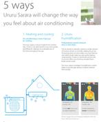 Daikin Sarara Ururu airco heat pump inverter RXZ25NV1B, Witgoed en Apparatuur, Airco's, Verwarmen, Refurbished, 3 snelheden of meer