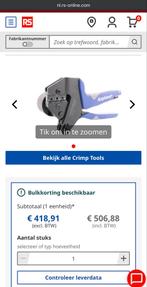 Amphenol H4 crimp tool - zo goed als nieuw!, Ophalen of Verzenden, Gebruikt