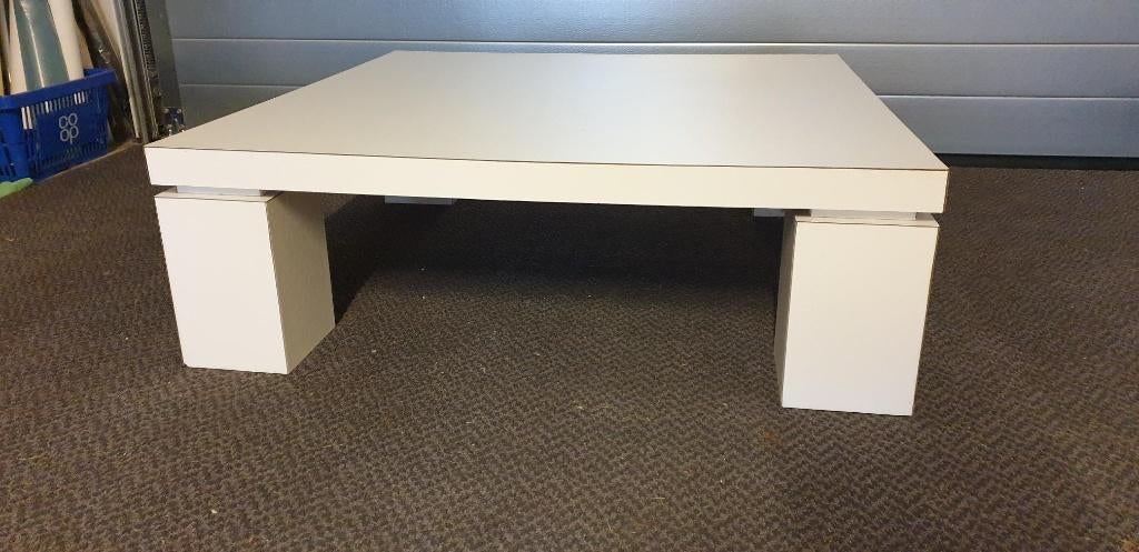 SALONTAFEL DESIGN WIT FORMICA 95X95X30 CM, Ophalen, Overige materialen, Gebruikt, 50 tot 100 cm