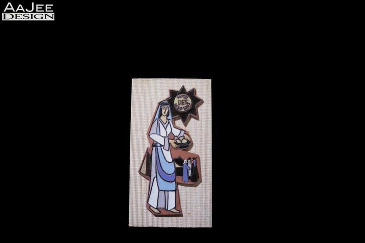 Keramisch tegeltableau – Sjaak Berben – 14 mei 1935 – 1985, Antiek en Kunst, Antiek | Wandborden en Tegels, Ophalen of Verzenden