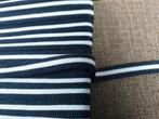 Band donkerblauw/wit van 0,9 cm. breed, Ophalen of Verzenden, Nieuw, Lint, Band of Elastiek