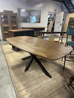 Eettafel deens ovaal eiken hout, 100 tot 150 cm, Eikenhout, Ophalen of Verzenden, Vijf personen of meer