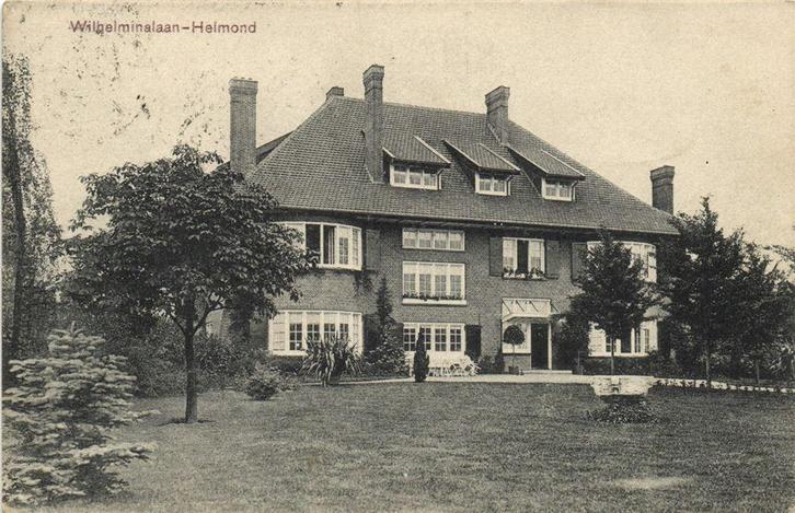 Wilhelminalaan - Helmond - 1908 gelopen, Verzamelen, Ansichtkaarten | Nederland, Ongelopen, Noord-Brabant, Voor 1920, Ophalen of Verzenden