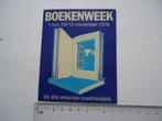 sticker oud Boekenweek 1978 boeken retro strip art pop, Verzenden, Zo goed als nieuw, Bedrijf of Vereniging