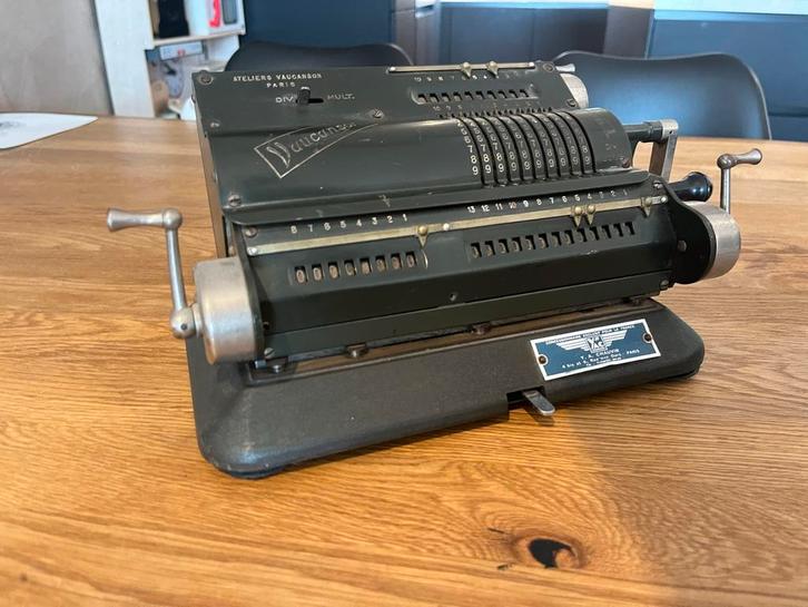Vintage Vaucanson Rekenmachine uit Frankrijk, Antiek en Kunst, Antiek | Kantoor en Zakelijk, Ophalen of Verzenden