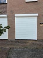 2 stuks rolluiken wit met Ronde kap handbediend, Doe-het-zelf en Verbouw, Rolluiken, Ophalen, 100 tot 150 cm, 200 cm of meer, Wit