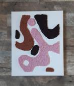 Retro abstract gepuncht schilderij Handgemaakt, Huis en Inrichting, Woonaccessoires | Wanddecoraties, Ophalen of Verzenden, Zo goed als nieuw