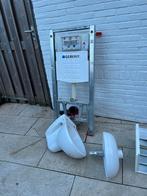 Geberit spoelbak met keramische wc pot en fontein, Doe-het-zelf en Verbouw, Sanitair, Ophalen, Gebruikt, Toilet
