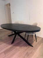 Mangohout eettafel | Ovaal | Zwart | 210 cm, Gebruikt, 200 cm of meer, Vijf personen of meer, Ovaal