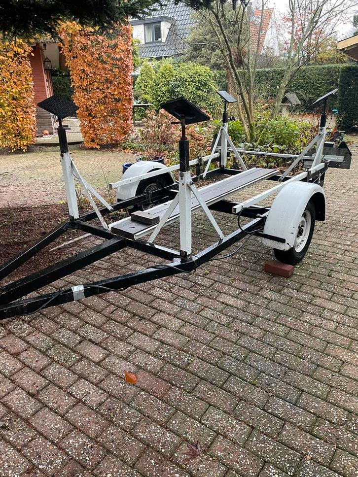 Kielboottrailer te koop, Watersport en Boten, Boottrailers, Gebruikt, Kielboottrailer, 1500 tot 3000 kg, 6 tot 9 meter, Geremd