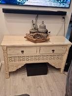 Sidetable India - Oosters 120 br 70 hg  - massief oud hout !, Ophalen, Gebruikt, 100 tot 150 cm, India - Oosters- Ibiza