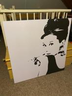 Audrey Hepburn Canvas ( 90 x 90 cm ), 75 tot 100 cm, Overige typen, Zo goed als nieuw, Ophalen