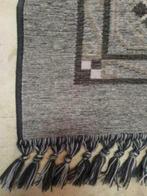 Grand foulard woonkleed grijs taupe met tweezijdig franje, Ophalen of Verzenden, Zo goed als nieuw